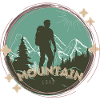 Mountain Love – Hikers & Mountains Motif