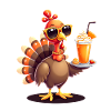 Thanksgiving Turkey with Sunglasses