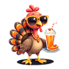 Thanksgiving Turkey with Sunglasses