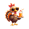 Thanksgiving Turkey with Sunglasses