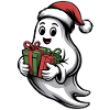 Weihnachtsgeist mit Geschenk