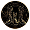 Golden boots in a circle