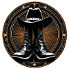 Cowboy boots in circle pattern