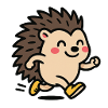 Igel Sprinter Niedliches Maskottchen