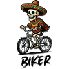 Skeleton Cyclist Sombrero