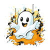 Cheerful ghost splash