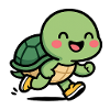 Turtle-runner smile