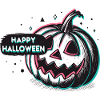 Pumpkin Retro Happy Halloween