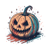 Pumpkin Neon Halloween JackoLantern