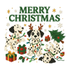 Cute Dalmatians in Christmas Design