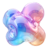 Glänzendes Pastell-Abstraktes Bubble-Design