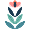 Geometric Modern Flower Illustration