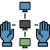 Decentralized Network | Blockchain P2P Symbol