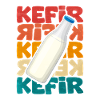Kefir Bottle Motif Retro