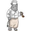 Rhinocéros Cuisson Cuisson Cuiller Cuisson