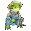 Frog Farmer Watering Can Farm