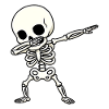 Funny Skeleton Dab