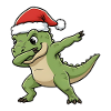 Christmas T-Rex Dab