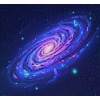 Neon Galaxy Spiral Crystals