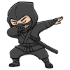 Lustiger Ninja Dab