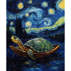 Turtle Van Gogh Style
