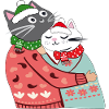  Katzen im Winterzauber