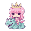 Prinzessin Drache Niedlich