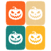Halloween Rétro Citrouille Joyeux Effrayant