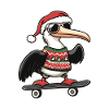 Pélican oiseau Noël drôle