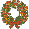 Mushroom Festive Wreath