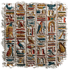 Egyptiska hieroglyfer stenrelief