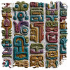 Farbenzauber Glyphen Relief