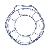 Nautic Design Lifebuoy Line Art Nautical