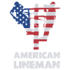 American Lineman Flag Silhouette