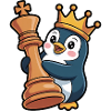 Kreativa pingouin pièce d’échecs roi échiquier