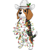 Funny Beagle Christmas Mistletoe Cartoon