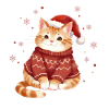 Cozy Cat Christmas Sweater Design