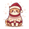 Cat Cozy Christmas Sweater Design