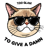 Too Glam Cat Sticker Cool Design
