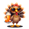 Thanksgiving Turkey with Sunglasses