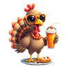 Thanksgiving Turkey with Sunglasses