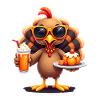 Thanksgiving Turkey with Sunglasses