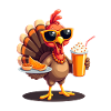 Thanksgiving Turkey with Sunglasses