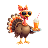 Thanksgiving Turkey with Sunglasses