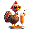 Thanksgiving Turkey with Sunglasses