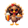 Thanksgiving Turkey with Sunglasses