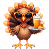 Thanksgiving Turkey with Sunglasses