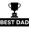 Nummer 1 Bästa Pappa Fet Typografi