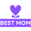 Best Mom Heart Emblem