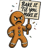 Funny gingerbread man - Christmas